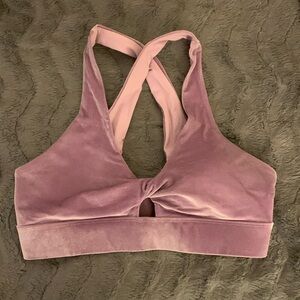 Fabletics Purple Velour Vanessa Hudgins sports bra M